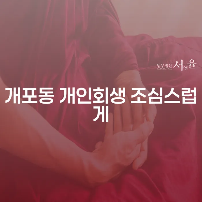 개포동 개인회생 조심스럽게